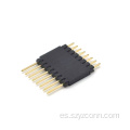 Conector de clavija de 2,54 mm de una sola fila recta 8P